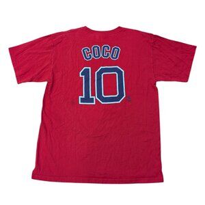 Boston Red Sox Coco Crisp #10 Majestic Jersey T Shirt Men’s XL Red Cotton